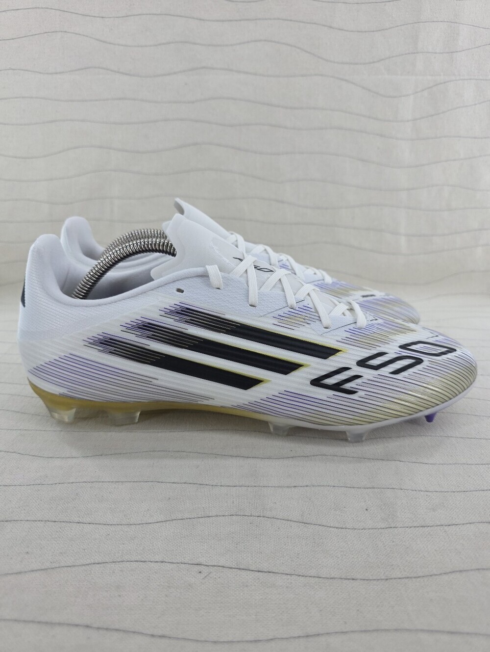 Adidas Mens F50 League FG/MG White Soccer Football Cleats Shoes JI0005 Sz 10.5